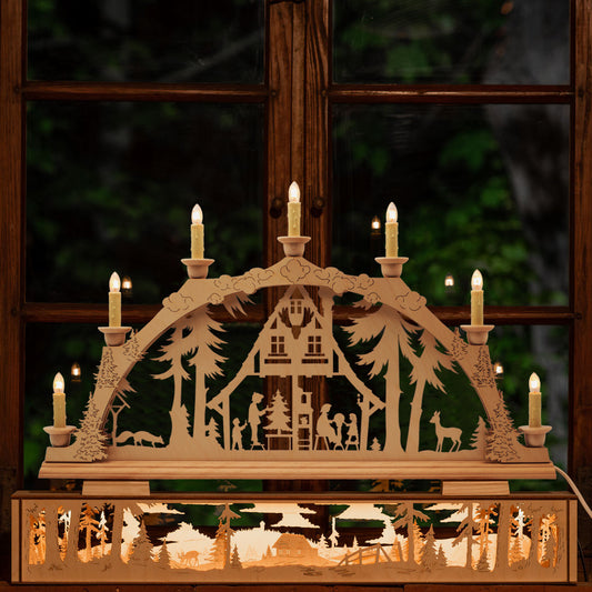 Schwibbogen "Waldhaus" (elektrisch)