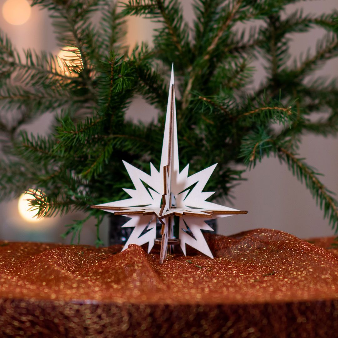 Christbaumspitze aus Holz