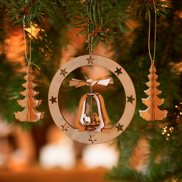 Christbaumset 3 Minipyramiden mit 6 Bäumen