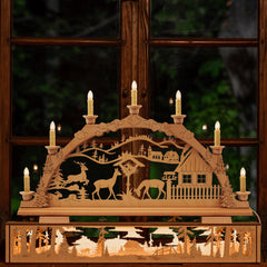 Schwibbogen "Wildfütterung" (elektrisch)