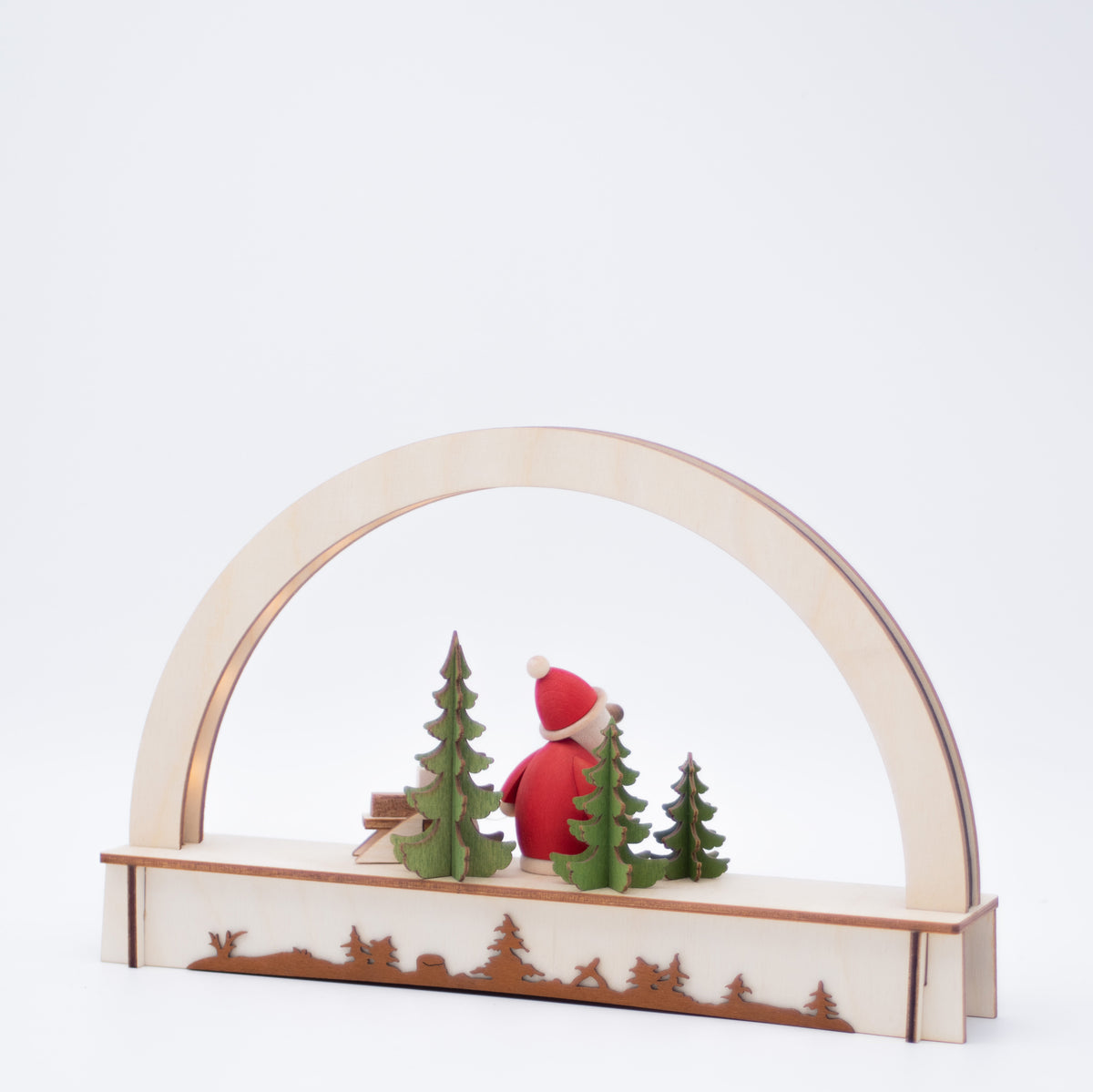 Batterie-Bogen, Weihnachstsmann im Wald