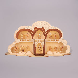 Engelhaus mit LED-Beleuchtung