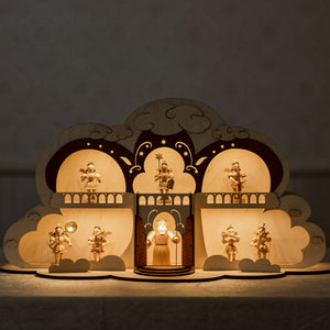 Engelhaus mit LED-Beleuchtung