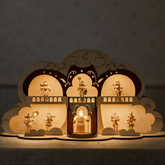 Engelhaus mit LED-Beleuchtung