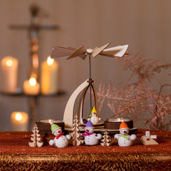 Geschenkset Tischpyramide mit Schneemännern