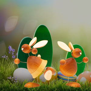 Hasenfrau und Hasenmann mit Baum Set