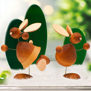 Hasenfrau und Hasenmann mit Baum Set