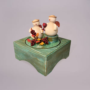 Spieluhr mit Weinengel - Schweizer Spielwerk 22 stimmig