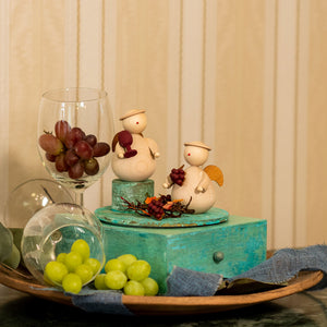 Spieluhr mit Weinengel - Schweizer Spielwerk 22 stimmig