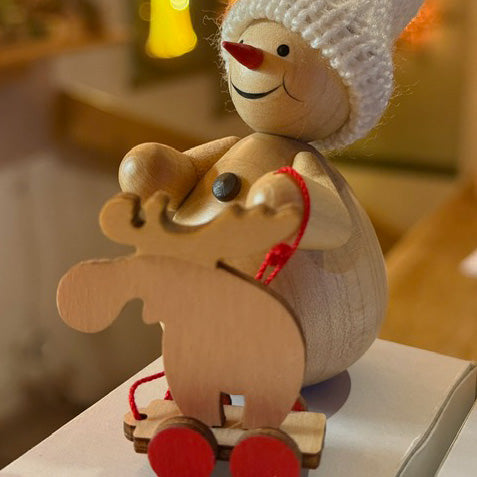 Schneemann mit Rauchhaus