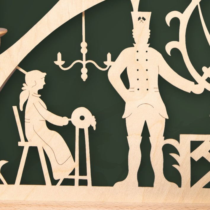 Schwibbogen "Bergmann" (elektrisch) – Detail: Figuren